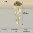 Axyaa Crystal Duplex Villa Chandelier - Luxurious Modern Cantilevered Design