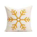 Axyaa Christmas Elk Embroidery Pillowcase Set - Festive Home Sofa Decor