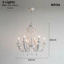 Axyaa French Metal Chandelier Crystal Lamp for Home and Store Lighting