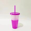 Axyaa Color Changing Cups - 710ml Reusable Tumblers with Lids and Straws