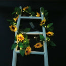 Axyaa LED Artificial Sunflower with Hanging Vine for Indoor Decor
