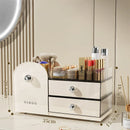 Axyaa 2 in 1 Cosmetic & Jewelry Organizer Drawer Layers Makeup Storage Box