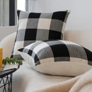Axyaa Plush Plaid Cushion Cover - Soft & Modern 45x45cm Home Decor
