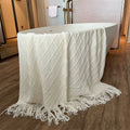 Axyaa Nordic Knitted Throw Blanket for Bed Sofa Travel TV Soft Towel Plaid Tapestry