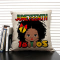 Axyaa Cute Cartoon Girl Pillow Case Africa Baby Cushion Cover Home Decor Linen Pillowcase