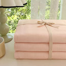 Axyaa Wrinkle Yarn Bedding Set: Duvet Cover, Pillowcase, Sheet Set for Twin King