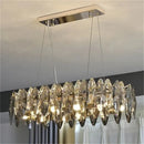 Axyaa Crystal Chandelier: Luxury LED Lighting for Modern Living Room, Bedroom, and Dining Area