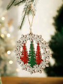 Snowflake & Christmas Tree Hanging Ornament Set - Axyaa Holiday Home Decor