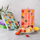 Axyaa Silicone Ice Cube Tray - 24 Grid Small Square Mold for Ice Maker