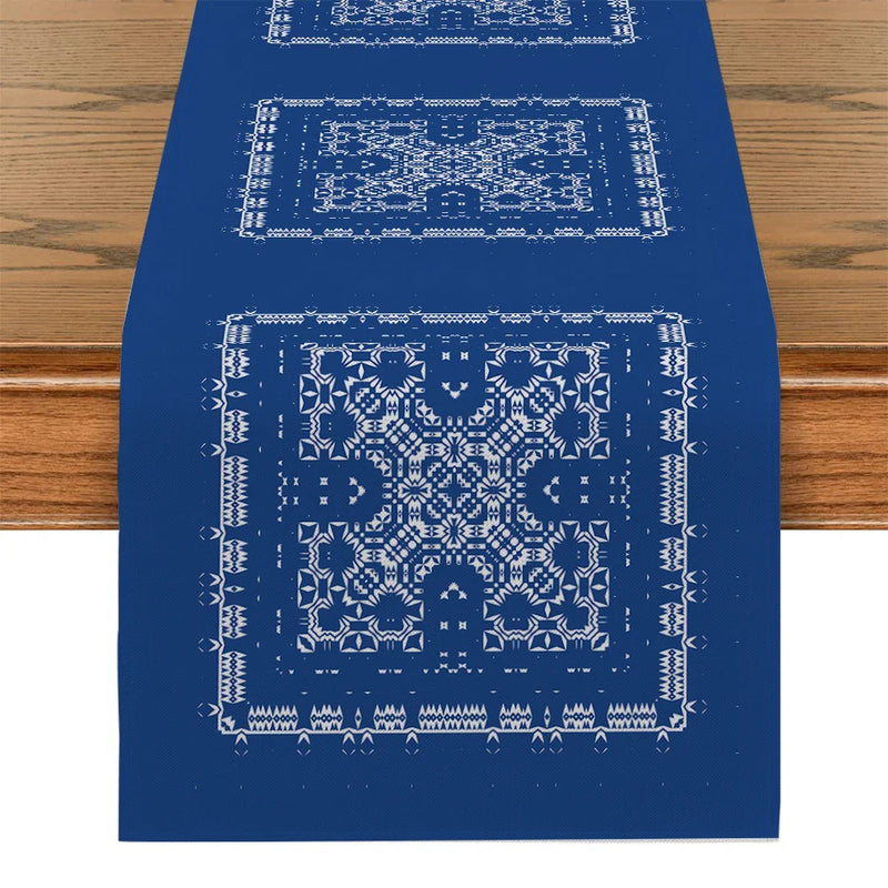 Axyaa Geometric Lines Pattern Table Runner for Dining and Coffee Table Decor