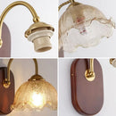 Axyaa Nordic Glass Flower Wall Lamp - Simple Retro Style for Living Room and Bedroom