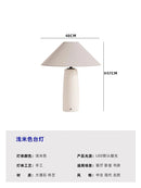 Axyaa Wabi-sabi Marble Table Lamp LED E27 Retro White/Gray Desk Light