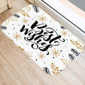 Axyaa Golden Black Letter Printed Door Mat, Non-Slip Floor Home Decoration