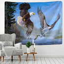 Eagle Sunset Sky Full Wall Tapestry Psychedelic Cloth Rug Home Decor Hanging - Axyaa
