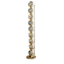 Axyaa Minimalist Metal Floor Lamp in Silver/Gold for Stylish Foyer Lighting