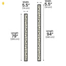 LED Tall Wall Lamp IP65 Aluminum Light Outdoor Garden Sconce by Axyaa