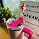 Axyaa Bear Silicone Straw Toppers for Thermos Tumbler - 7-8mm