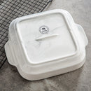 Axyaa Marble Grey Ceramic Bake Set - 1500 ML Porcelain Bake Plate Souffle Tapas Pie
