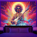 Axyaa Astronaut Tapestry Wall Hanging Fantasy Art Glow Under UV