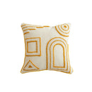 Axyaa Boho Golden Sun Fringe Velvet Pillowcase - Romantic Geometric Design