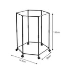 Axyaa Hexagonal Clothing Rack with Wheels
