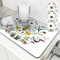Axyaa Insect Bees Kitchen Drain Pad Non-slip Heat Resistant Counter Mat