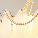 Axyaa Luxury Crystal Leaf Chandelier | Modern LED Light for Living Room & Kitchen