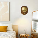 Axyaa Brass Wood Wall Light, E27 Bulb Sconce in Gold/Silver/Copper for Bedroom Parlor Dining Room