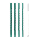 Axyaa Glass Straws Set of 4 - Eco-Friendly Reusable Cocktail Smoothie Accessories