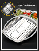 Axyaa Stainless Steel 304 Lunch Box Set - Leak-Proof Bento Box for Adults & Students