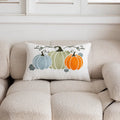 Axyaa Pumpkin Embroidery Cotton Cushion Cover for Autumn Home Decor