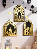 Axyaa Ramadan Wall Panels Mirror Set - Elegant Islamic Art Decor for Eid, Ramadan Kareem