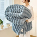 Axyaa Rabbit Velvet Blanket: Winter Thick Warm Flannel for Bedroom & Living Room