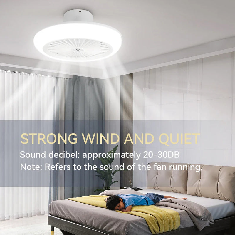 Axyaa Silent Ceiling Fan Light with Remote Control for Home Bedroom