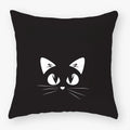 Axyaa Black Cat Pillowcase 45*45 Sofa Car Home Decor Cushion Cover