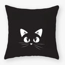 Axyaa Black Cat Pillowcase 45*45 Sofa Car Home Decor Cushion Cover