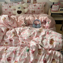 Axyaa Soft Skin-friendly Bedding Set with Duvet Cover, Bedsheet, Pillowcases