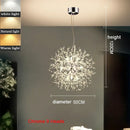 Axyaa Crystal Dandelion LED Chandelier: Modern Firefly Spark Ball Pendant Lamp