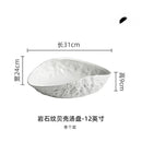 Axyaa Rock Pattern Shell Ceramic Steamed Fish Soup Plate -  High-end Tableware