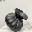 Axyaa Lotus Ceramic Vase: Elegant Desk Decor with Artificial Flowers for Room Aesthetic