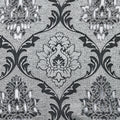 Axyaa Grey Jacquard Curtain - Retro Style Translucent Window Drapes
