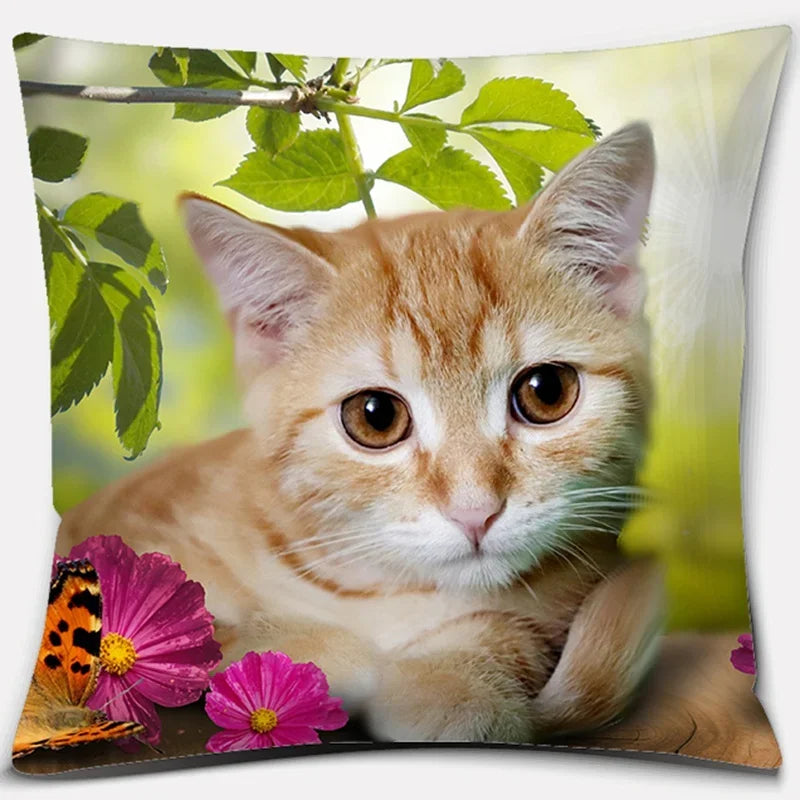 Cute Cat Series Pillowcase for Home Decor by Axyaa