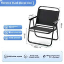 Axyaa Portable Beach Chair: Foldable Carbon Steel Outdoor Camping Stool