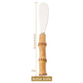 Axyaa Bamboo Cheese Knives Set - Stainless Steel Cutlery for Cheese-Lovers
