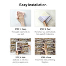 Axyaa 3D Faux Stone Tile Sticker for Kitchen and Bathroom Walls