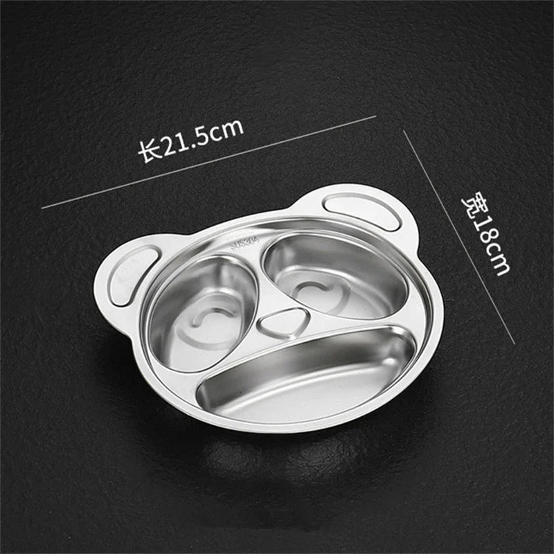 Axyaa Stainless Steel Divided Serving Tray Dinner Plate Lunch Container