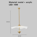 Axyaa Nordic Gold Lotus Leaf LED Chandelier for Modern Living Room & Hotel Decor