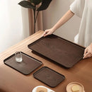 Axyaa Wood Grain Stackable Storage Tray for Food and Dessert Organization