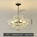 Axyaa Crystal Petal Chandelier Pendant Light - Luxury Hanging Lamp