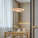 Axyaa Nordic Wood LED Ceiling Chandelier with Remote Control for Home Décor